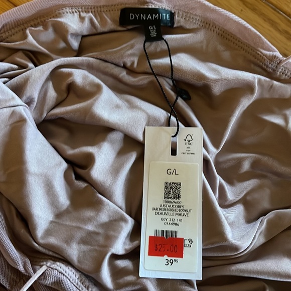 NWT Dynamite Mauve Mesh Bodysuit - Picture 3 of 3